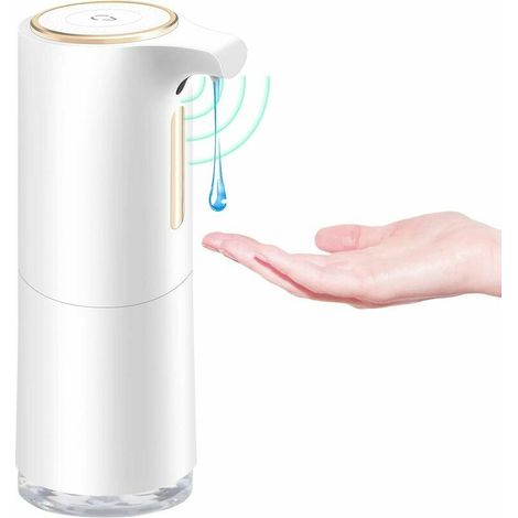 Distributeur de savon automatique 300 ml distributeur de liquide vaisselle sans contact avec 3 niveaux réglables rechargeables étanche distributeur de liquide vaisselle électrique pour salle de bain/c (1/5)