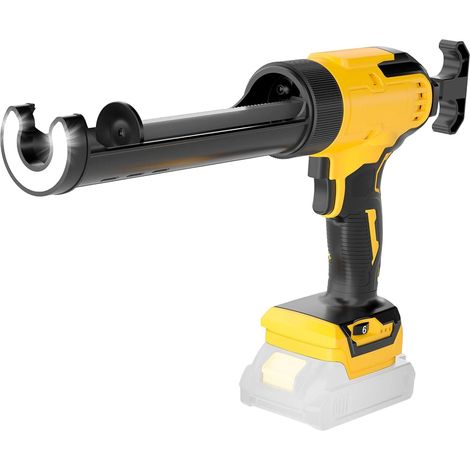 Pistolet à calfeutrer sans fil , pistolet à calfeutrer électrique , lumière LED et 6 vitesses réglables, pistolet en silicone automatique