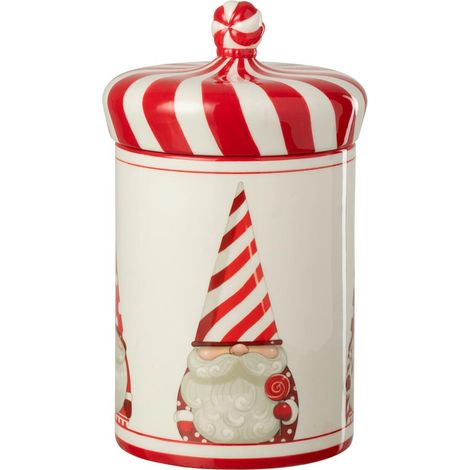 Boîte Déco en Dolomite "Père Noël" 26cm Rouge