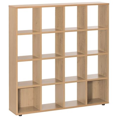 Bibliothèque 16 cases Exprim - chêne clair - Maxiburo (1/2)
