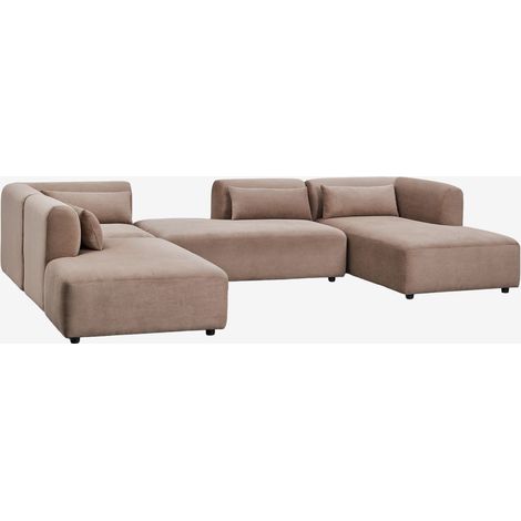 Sofá modular chaise longue derecho de 4 piezas con doble diván Fogler SKLUM              (1/5)