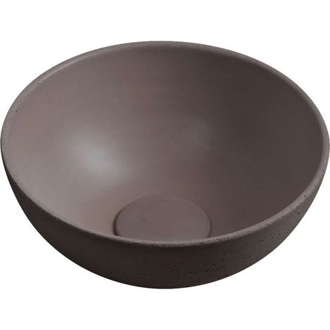 Sapho Small - Aufsatz-Handwaschbecken, Durchmesser 26 cm, ohne Überlauf, dunkelbraun MR26015 (1/5)