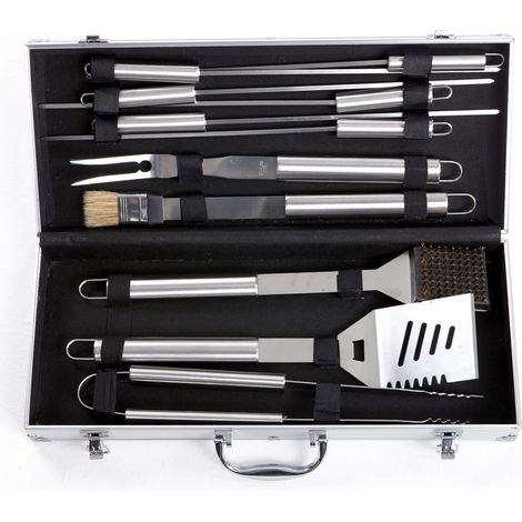 Set 11 Utensili Accessori per Barbecue con Valigetta (1/3)