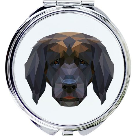 Leonberger - uno specchio con foto e iscrizione geometrica di Art-Dog (1/3)
