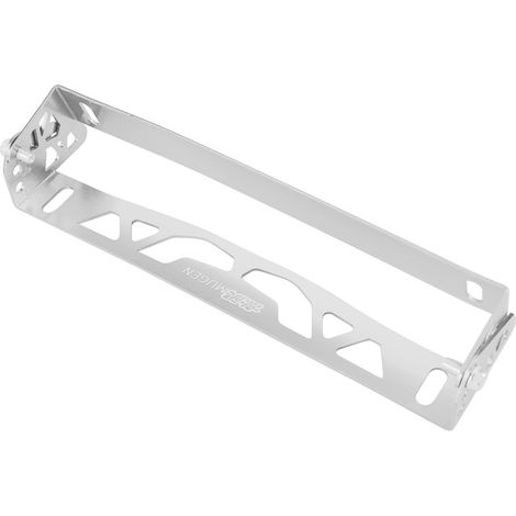 Adjustable Aluminum Alloy License Plate Frame for Car Modification - Patterned License Plate Frame - Silver