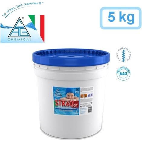 Cloro granulare / Cloro shock igienizzante a rapido scioglimento per piscina / piscine 5kg C.A.G Chemical - STR60gr