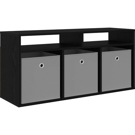 Maison Exclusive - Lowboard con cassetto Rovere Nero 102 x 32 x 48,5 cm