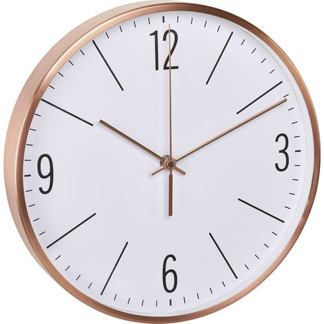 TFA Dostmann 60.3534.51 Funk Wanduhr 300 mm x 45 mm Kupfer Leisegang-Uhrwerk