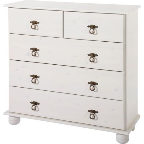 FincaCommode avec 3+2 portes en pin laqué blanc (1/5)