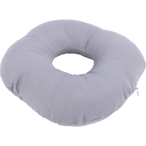 Oreiller de sommeil latéral en coton et lin, réduisant les frottements, doux et à grande ouverture, en forme de beignet, idéal pour les utilisateurs d'écouteurs. (1/5)