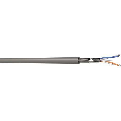 Câble Blindé RS PRO 300 V, 2 x 2 x 0,22 mm², 24 AWG Gris, 100m ( Prix pour Bobine de 100 Mètres )