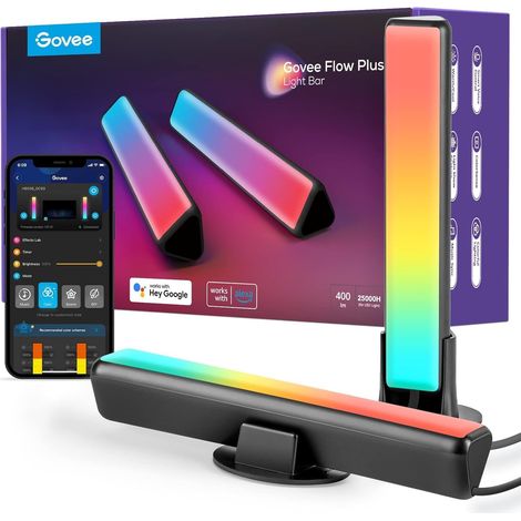 Lampe LED TV, Barres RGBICWW WiFi avec Assistant Light Bars avec Modes Scène et Modes Musique, Déco pour Jeu, Photos, PC, Télévision, Pièce (1/5)