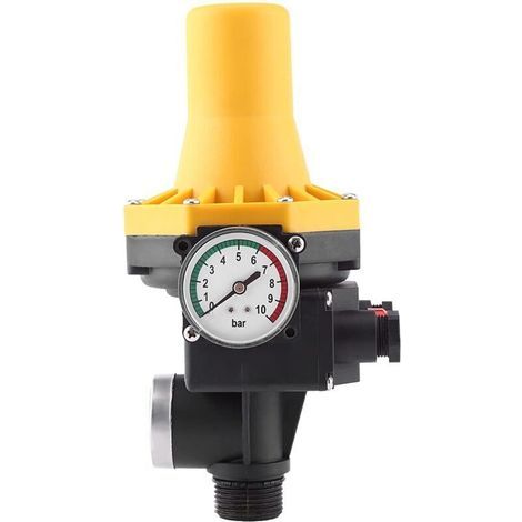 Regulador de presión para bomba de agua, controlador de presión de bomba de agua presostato, interruptor de bomba, bomba de agua automática con manómetro 220V A (1/4)