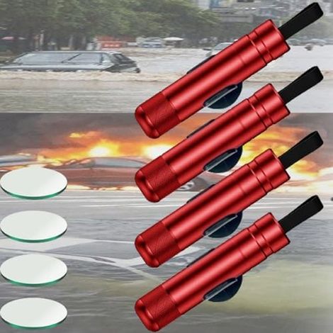 Martello di soccorso Beamlab, modello 2025, strumento di evacuazione di emergenza con taglia cinture di sicurezza e rompivetro, martello di sicurezza per auto per soccorso in auto (4 pezzi) - AquaForg (1/5)