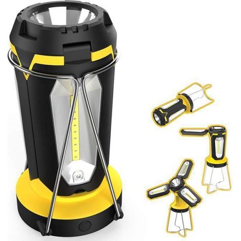 Lanterne De Camping - USB Rechargeable - 2 En 1 - LED 10000 H - Pour Camping Bricolage Urgence - 1 Pièce (1/5)