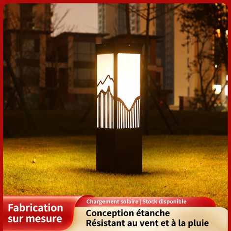 Borne lumineuse solaire d'extérieur 60 cm étanche pour jardin et pelouse réf 5266 2 kg – Livraison gratuite (1/5)