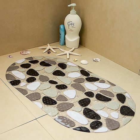 Tapis de bain antidérapant Pebblestop en PVC pour enfants – Multicolore (1/4)