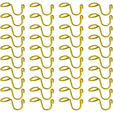 CCYKXA 40 Pièces Crochet Gain de Place pour Cintre Crochets de Raccordement Pour Penderie Crochets pour Cintres en Inox pour Connecter Cintres Et Organiser Espace de Garde Robe(Or) (1/5)