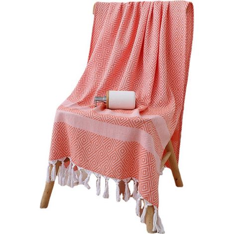 1 Serviette de plage, séchage rapide, coton, anti-sable, 100x180cm, piscine, voyage (1/5)