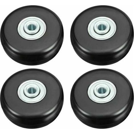 Roulette Valise, Bagage Valise Réparation Roulette Charge Lourd 50mm Muette Caoutchouc Universelle Pivotante Roue Rechange Transport Remplace Roulette 4PCS pour Valise/Bagage/Sac à Dos/Voyage (1/5)