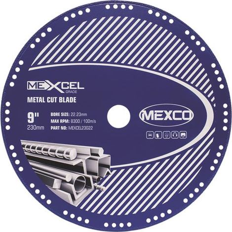 MEXCO MEXCEL23022 XCEL Grade Metal Cut Diamond Blade 230 x 22mm MEXMEXL230 (1/2)