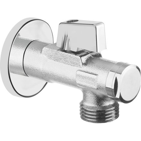 VALVOLA ANGOLARE PER COLLEGAMENTO SCARICO WC 1/2" - 1/2" CROMATA VFA B63M