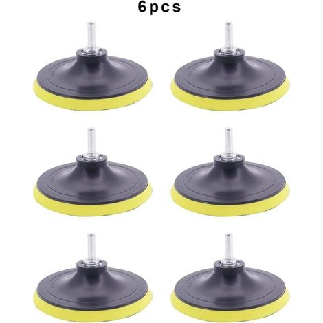 6 Pcs 5 Pouce 125mm Assiette de Ponçage avec M14 Mandrin Plateau de Ponçage pour Perceuse, Meuleuse d'angle (1/5)