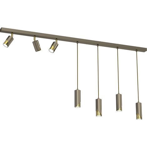 Barre plafonnier 150 cm 7 spots GU10 or Shift Luminex