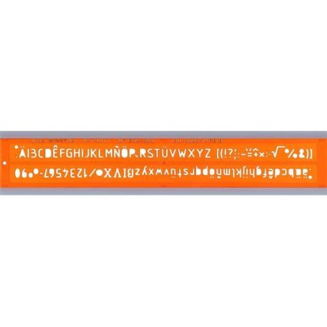 Trace Lettres - ISO 3098-1 N°4 - Hauteur Caractère 4 mm - Orange - Biosourcé - 1 Unité