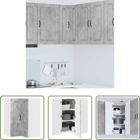 vidaXL Beton Grau - Küchenschrank Kalmar Beton Grau 57 x 57 x 80 cm Holzwerkstoff (1/5)