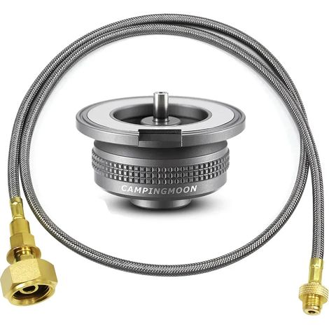 Adaptateur de gaz pour réchaud extérieur, convertisseur pour réchaud divisé, adaptateur pour bouteille de gaz, idéal pour le camping, la cuisine et les pique-niques, accessoires pour réchauds portable (1/5)