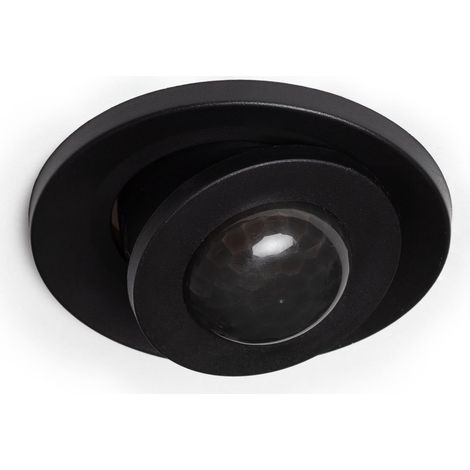 Détecteur de Mouvement PIR 360º Encastré avec Minuterie Noir