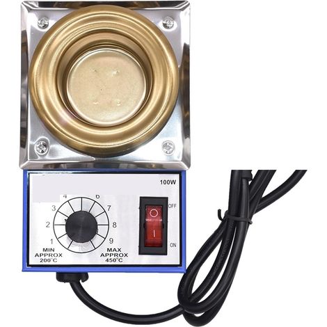 Pot de Soudure de Plaque d'acier Inoxydable de Bain 11C 100W capacité de Plaque de Bain de Soudure de 38mm 300g (1/3)