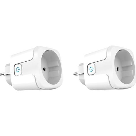 Lot de 2 prises connectées Tuya WiFi EU 20A 220V avec moniteur de puissance sans fil pour Alexa (1/5)