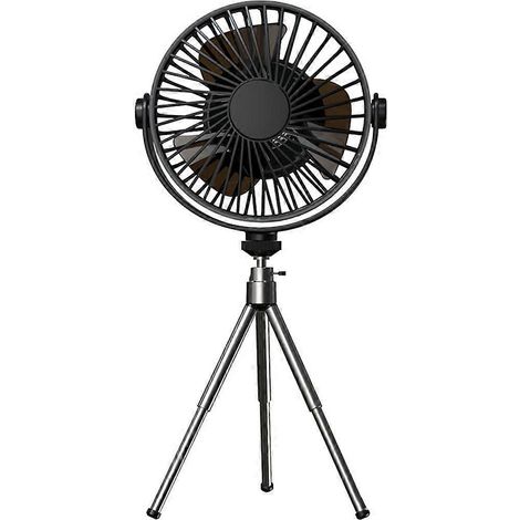 Ventilateur sur pied avec trépied - design en cuivre - ventilateur mobile - 3 vitesses (noir, 13,3 cm) (1/5)