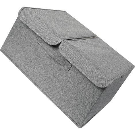 Lot de rangement pour chaussettes et sous-vêtements, boîte pliable à double couvercle, casier de stockage pour chaussettes, soutiens-gorge, cravates, serviettes, gris foncé (1/5)
