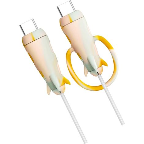 Chargeur extensible 2 en 1 - Protection de câble en silicone pour différents appareils, serre-câbles démêlés (1/5)