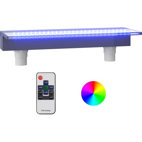 Sfioratore a Cascata con LED RGB Acrilico 60 cm vidaXL