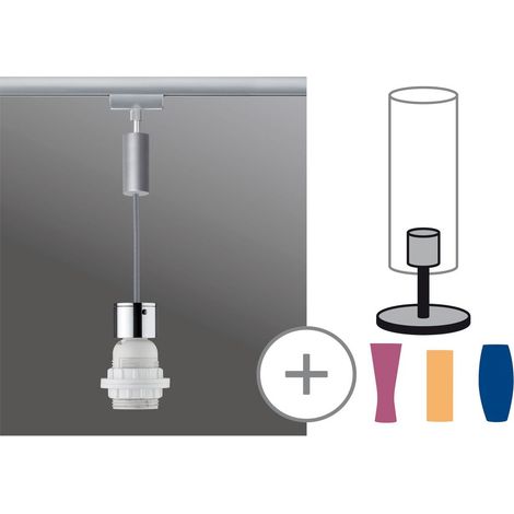 Paulmann Lampada per sistema su binario Universale E27 20 W LED (monocolore) Cromo (opaco), Cromo (1/5)
