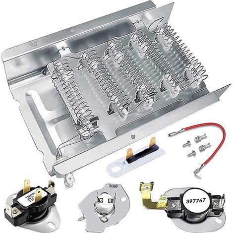 279838 W10724237 Tumble dryer heating element, compatible with Whirlpool Wed4815ew1, etc.