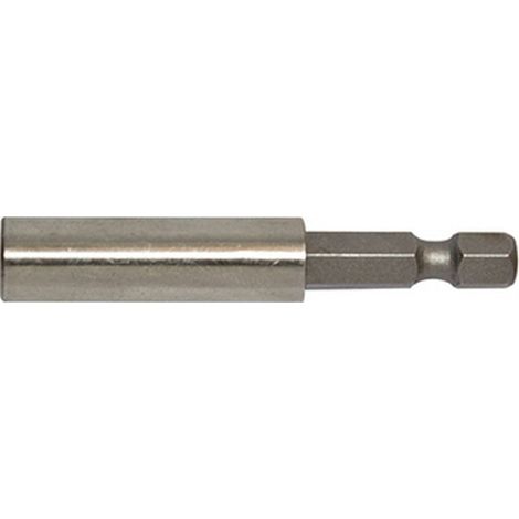 Porte-embouts pour embouts 1/4'' à tige à 6 pans, douille en acier inoxydable, Plage de Long. : 52-60 mm, Long. totale 73 mm