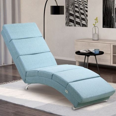 Fauteuil Ergonomique Tissu bleu. Idéale pour la relaxation et le bien-être (1/5)