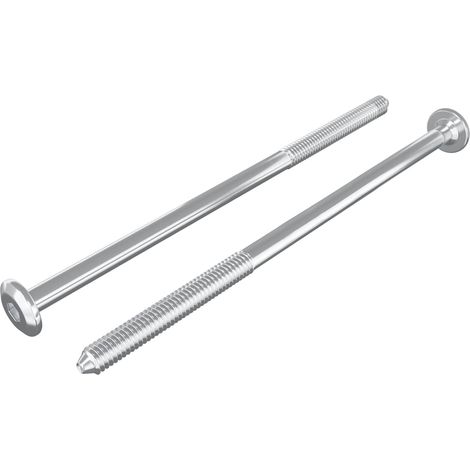 Tornillos de Muebles 2 pcs Plateado M6 x 120 mm Acero vidaXL