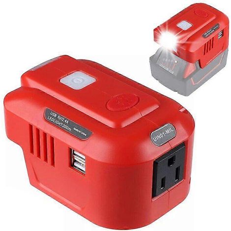Convertisseur de puissance portable Milwaukee Power Inverter 200W, 20 V CC vers 220 V CA (1/5)