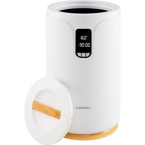 COSTWAY Towel Warmer 20L Hot Towel Bucket with 30/60/90 Min Heating Time-White (1/5)