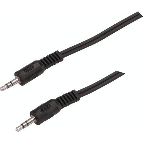 Câble de raccordement Bachmann 918.010 Jack audio [1x Jack mâle 3.5 mm - 1x Jack mâle 3.5 mm] 1.50 m noir C206361