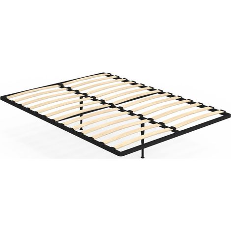 Lattenrost Metallrahmen mit festen Latten 140 x 190 cm