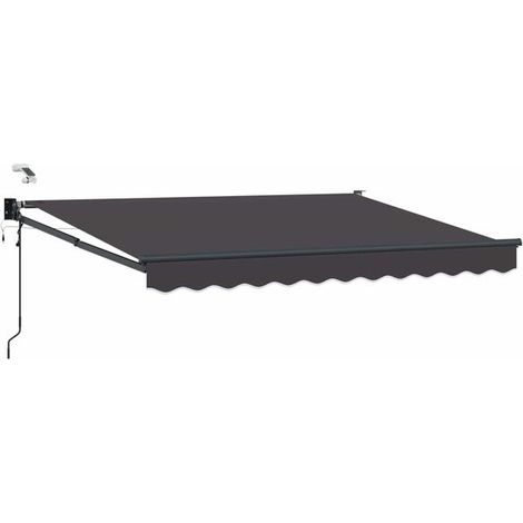 Store banne motorisé rétractable, gris anthracite, 2,5 x 2 mètres (1/5)