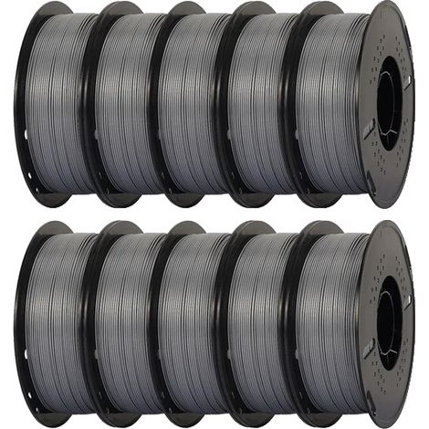 Filamento per stampante 3D, PETG ad alta velocità, atossico ed ecologico, 10 kg, colore argento. (1/2)