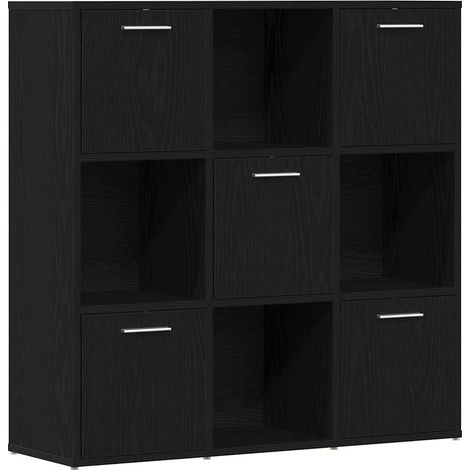 vidaXL Libreria Rovere Nero 90x28x90 cm in Legno Multistrato (1/5)